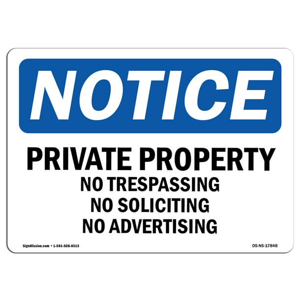 11 x 6"  PRIVATE LAND KEEP OUT NO TRESPASSING  WARNING 279 METAL SIGN